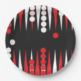 Plato De Papel Fiesta del jugador Backgammon
