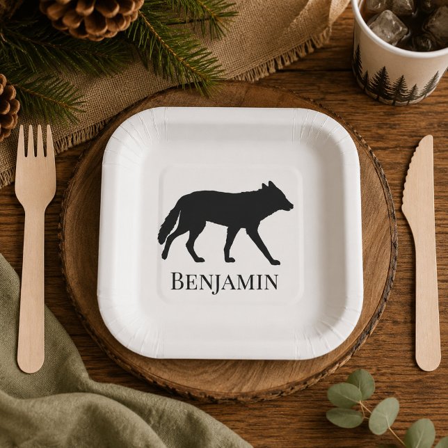 Plato De Papel Fiesta del Lobo del Bosque  (Subido por el creador)