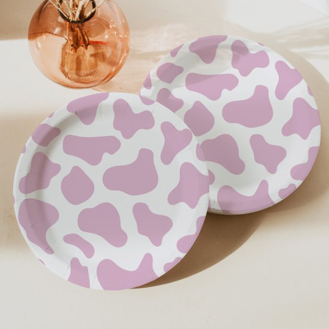 Plato De Papel Fiesta del Oeste Salvaje con Estampado de Vaca Vaq (Subido por el creador)