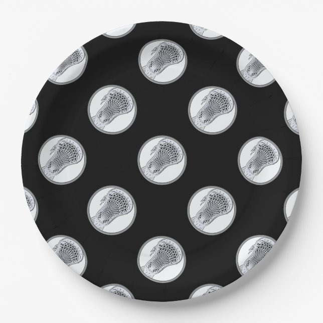 Plato De Papel Fiesta Deportivo Lacrosse (Anverso)