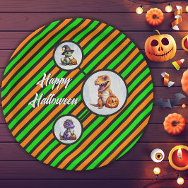 Plato De Papel Fiesta Dino-Mash de los dinosaurios de Halloween