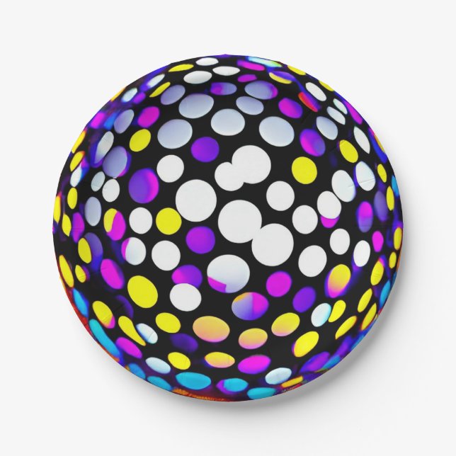 Plato De Papel Fiesta Disco (Anverso)