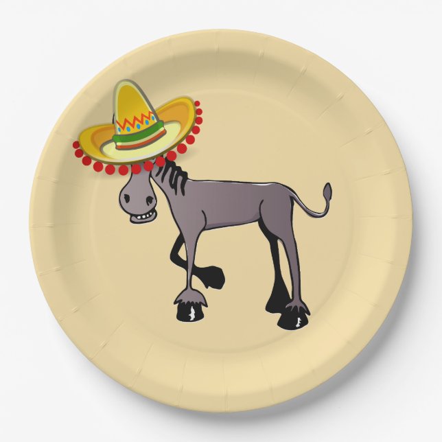 Plato De Papel Fiesta Donkey (Anverso)
