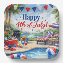 Fiesta en la piscina del 4 de julio en Florida