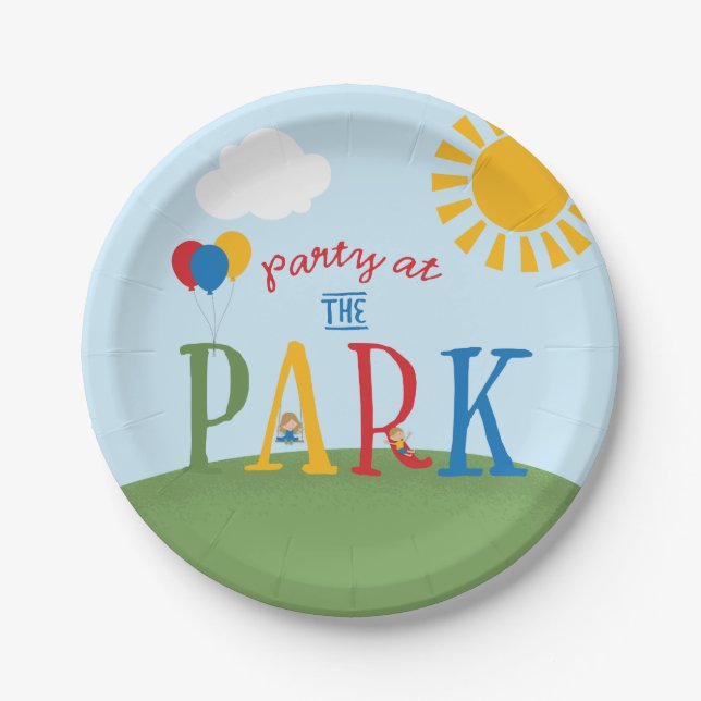 Plato De Papel Fiesta en la placa de pastel de cumpleaños del par (Anverso)