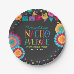 Plato De Papel Fiesta Engagement Party Plate Nacho Fiesta Promedi