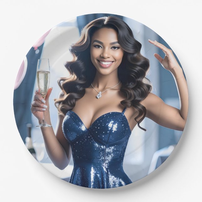 Plato De Papel Fiesta Felicitaciones (Anverso)