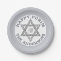 Fiesta feliz de Purim de la estrella de plata de