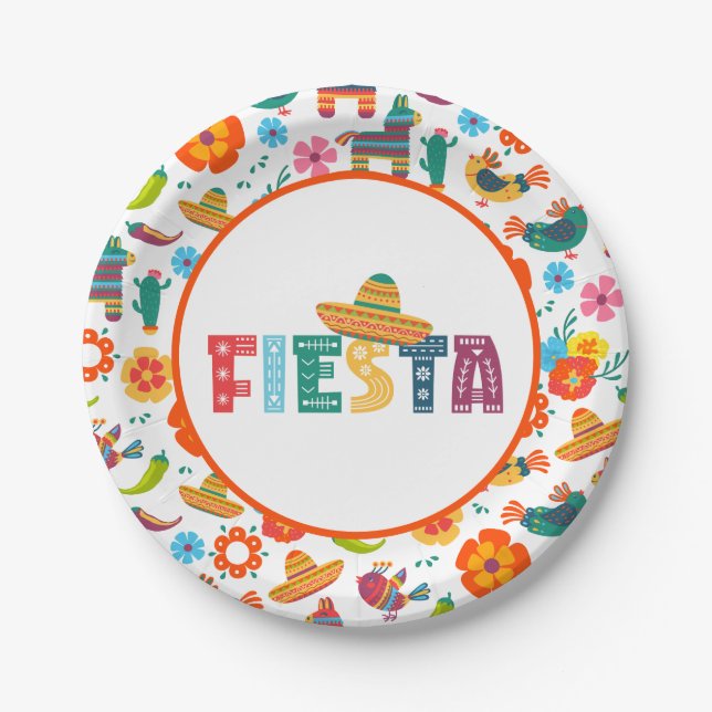 Plato De Papel Fiesta Fiesta (Anverso)