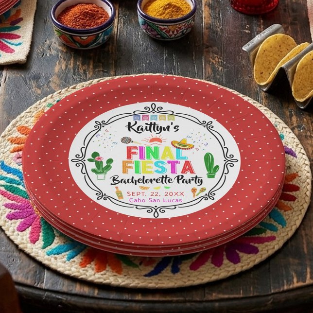 Plato De Papel Fiesta Final Mexicana de Despedida de Soltera (Subido por el creador)