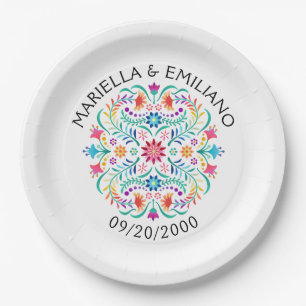 Plato De Papel Fiesta Floral Birthday Shower Boda