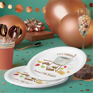Plato De Papel Fiesta Fondue de chocolate