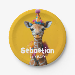 Plato De Papel Fiesta Giraffe Extravaganza