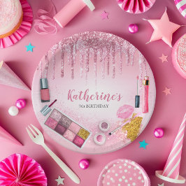 Plato De Papel Fiesta Glam Chica Salón de cumpleaños