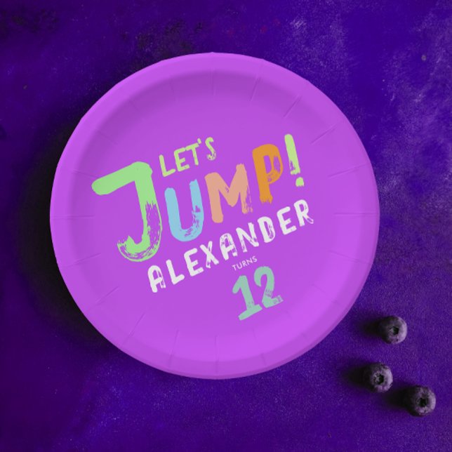 Plato De Papel Fiesta Guay Purple Pink Trampoline Jump Kid Bong (Subido por el creador)