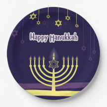 Fiesta Hanukkah Suministra Placas de papel