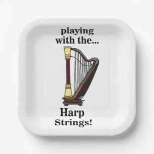 Plato De Papel Fiesta Harp de instrumentos musicales Harp