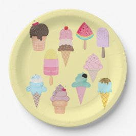 Plato De Papel Fiesta Ice Cream