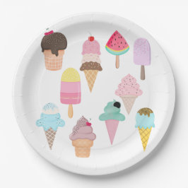 Plato De Papel Fiesta Ice Cream