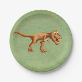Plato De Papel Fiesta infantil minimalista de T-Rex