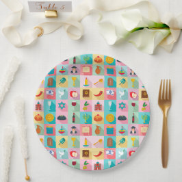 Plato De Papel Fiesta Judaica Diseñador de papel Placa todas las