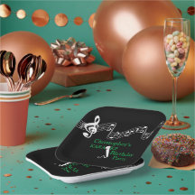 Fiesta Karaoke Micrófono a escala musical Verde