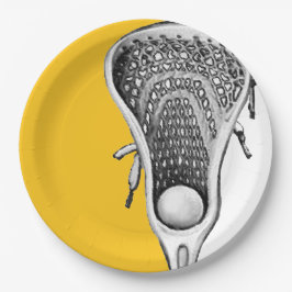 Plato De Papel Fiesta Lacrosse Amarillo