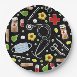 Plato De Papel Fiesta médica