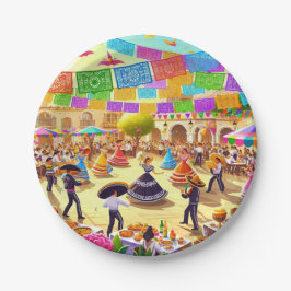 Plato De Papel Fiesta mexicana