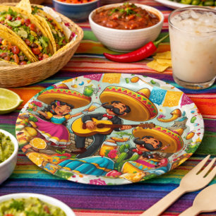 Plato De Papel Fiesta mexicana