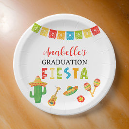 Plato De Papel Fiesta Mexicana de Graduación