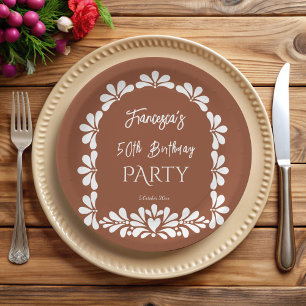 Plato De Papel Fiesta mexicana fiesta terracotta talavera persona