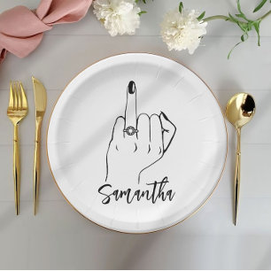 Plato De Papel Fiesta mínima de soltera   Fiesta de novias