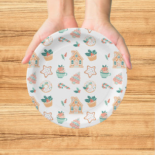 Plato De Papel Fiesta Navideña Caprichosa