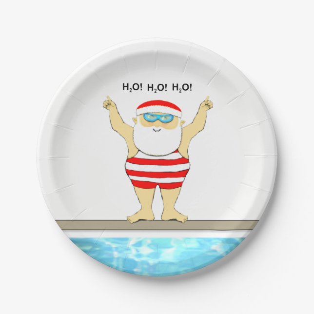 Plato De Papel Fiesta navideña de navidades (Anverso)