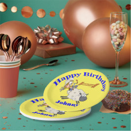 Plato De Papel Fiesta occidental Mutton Bustin Cowboy Cowgirl Kid
