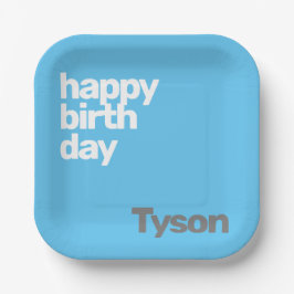 plato de papel fiesta para niños Feliz cumpleaños 