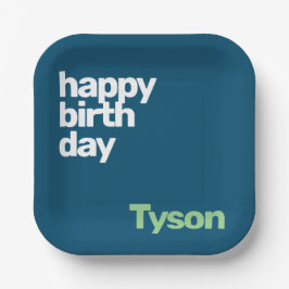 plato de papel fiesta para niños Feliz cumpleaños 