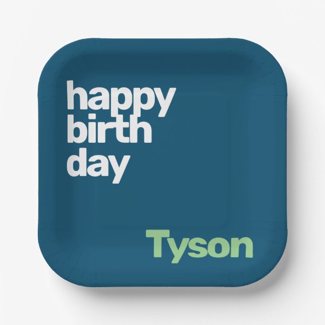 plato de papel fiesta para niños Feliz cumpleaños  (Anverso)