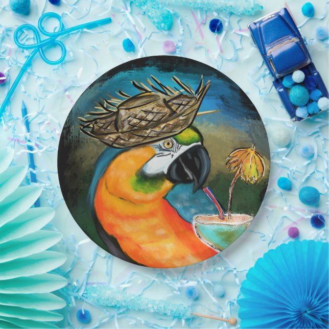 Plato De Papel Fiesta Parrots (Fiesta)