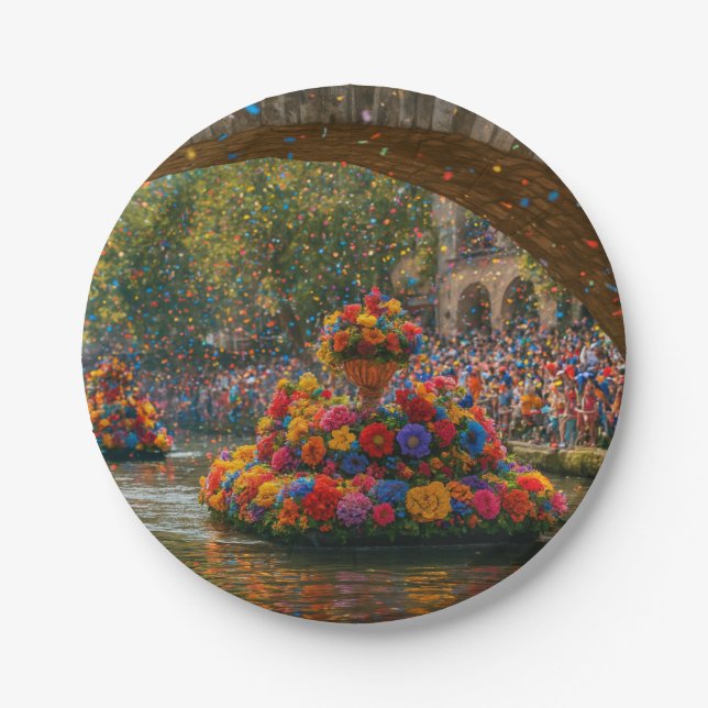 Plato De Papel Fiesta Party Plates - San Antonio Celebration  (Anverso)