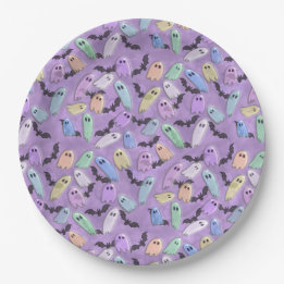 Plato De Papel Fiesta Pastel Ghost