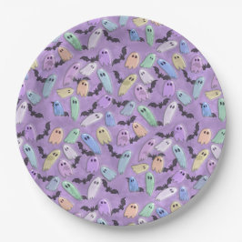 Plato De Papel Fiesta Pastel Ghost