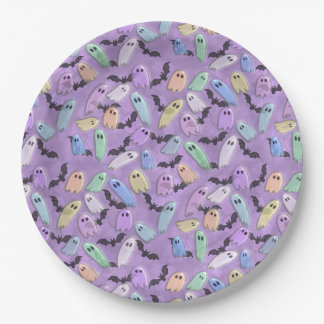 Plato De Papel Fiesta Pastel Ghost