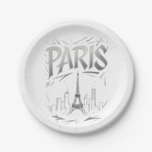 Fiesta Perfecta en París (plato de papel)