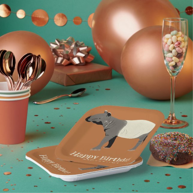 Plato De Papel Fiesta personalizado del tafir malayo o asiático (Multi)