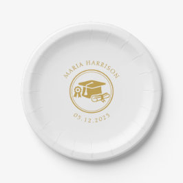 Plato De Papel Fiesta personalizado Grad