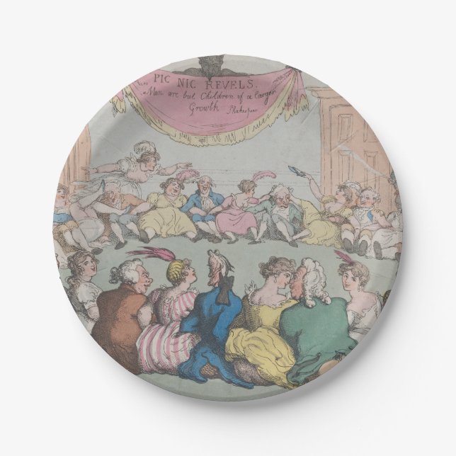 Plato De Papel Fiesta - Placas de papel redondo (Anverso)