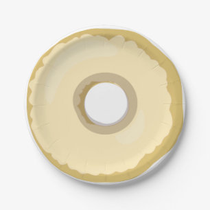 Plato De Papel Fiesta poner crema amarillo del buñuelo de las