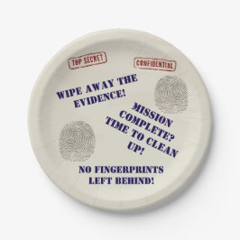 Plato De Papel Fiesta principal de la misión espía secreta para n